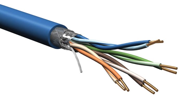Belden 10GXS12 Category 6A Cable 625MHz 4 Pair UTP CMR-Riser - Black ...