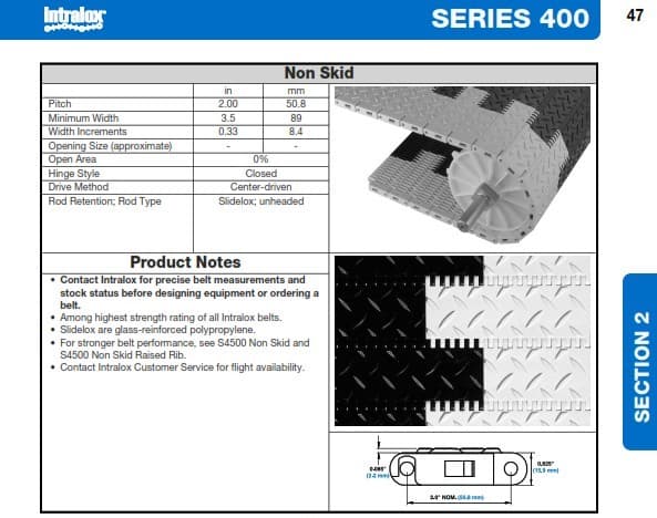 BĂNG TẢI NHỰA INTRALOX SERIES 400