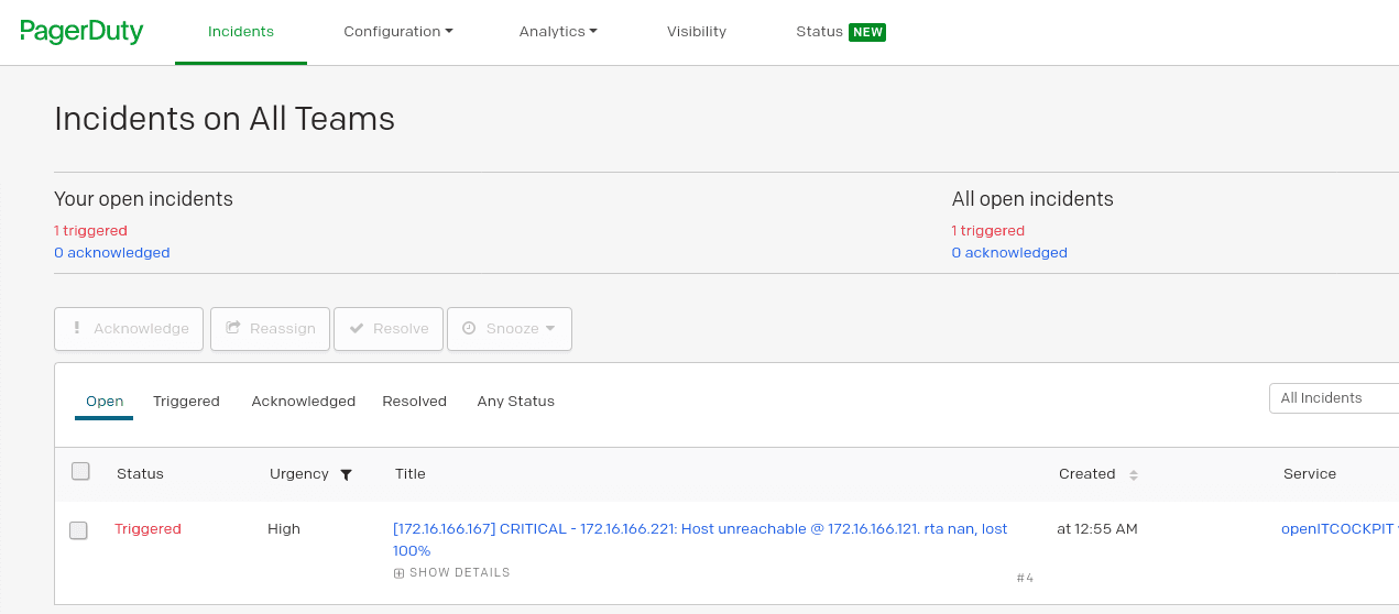 PagerDuty - openITCOCKPIT 5