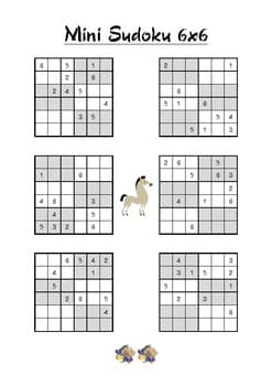 Mini Sudoku 6x6 by Lins place | Teachers Pay Teachers