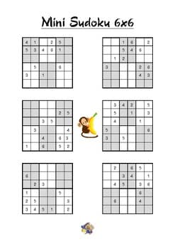 Mini Sudoku 6x6 by Miss Livalo | TPT
