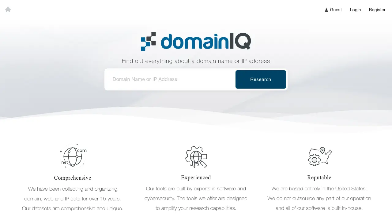 domainIQ - Comprehensive Domain and IP Intelligence Platform