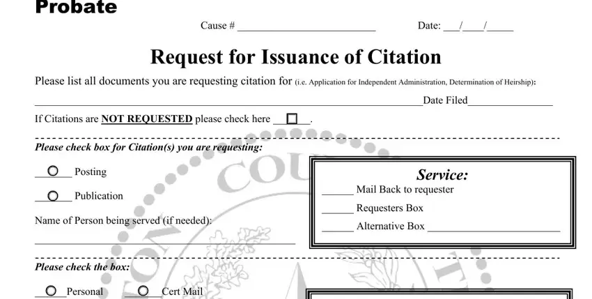 Denton County Issuance Citation PDF Form - FormsPal