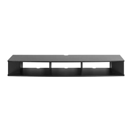 70-Inch Wide Black Wall Mounted TV Stand by Prepac