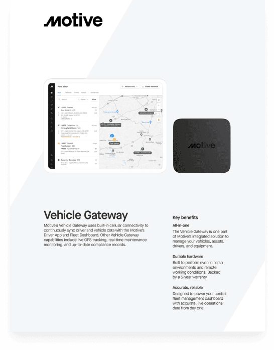 Motive Vehicle Gateway