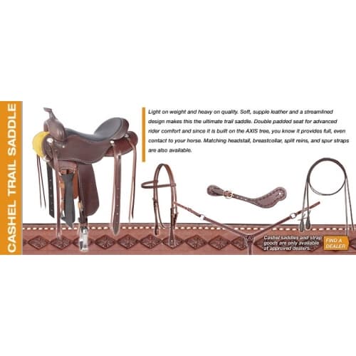 Cashel Trail Saddle Smooth or Roughout Leather - HA Brands