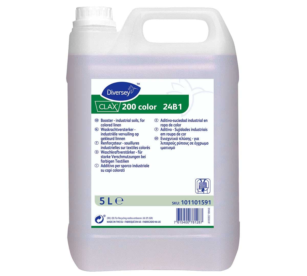 Detergente Diversey Líquido Clax 200 Color 24B1 5L