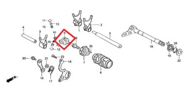 Honda OEM Shift Drum Assembly