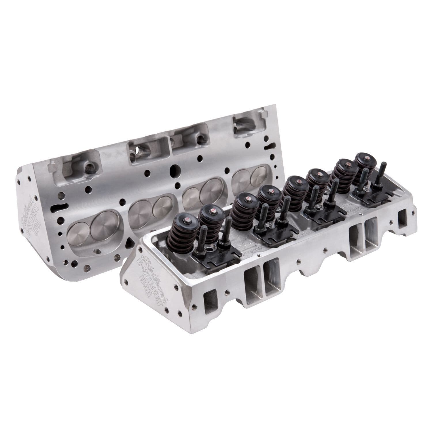 Edelbrock 5073 Small-Block Chevy E-Street Cylinder Head 70cc Pair Made ...