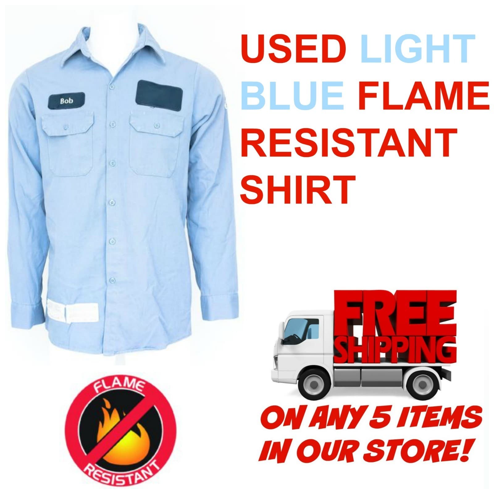 Used Flame Resistant FR Work Shirts Cintas, Workrite, CARHARTT, Flame ...