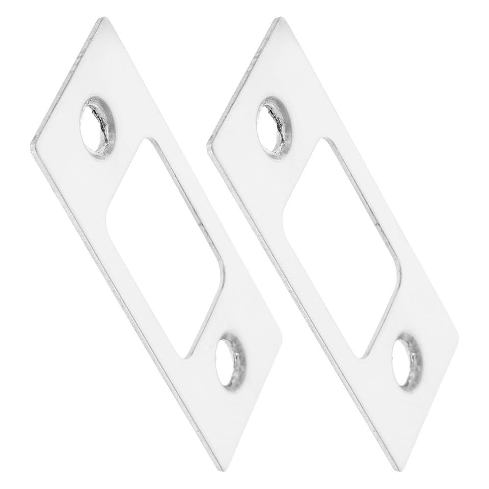 2 Pcs Metal Door Strike Plate Striker Plates Security Reinforcement Kit ...