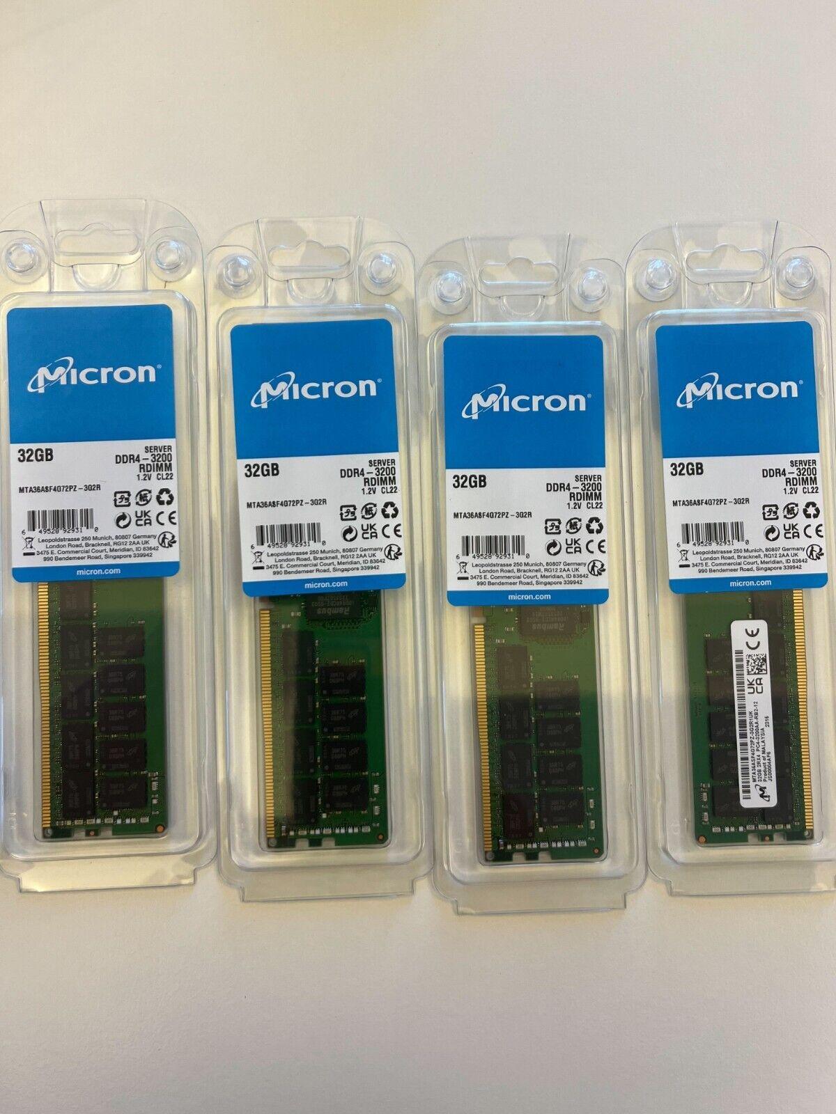 Micron 32GB DDR4-3200 RDIMM 2Rx4 CL22 MTA36ASF4G72PZ-3G2R Server Memory ...