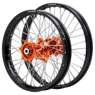 Dubya Edge Complete Front/Rear Wheel Set 1.60x 21/ 2.15x 19 Black Rim ...