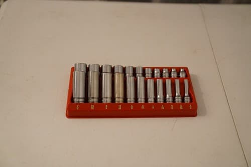 Snap On Tools 3/8 Drive Socket Set 22 Piece SAE 6 Point Shallow & Deep ...