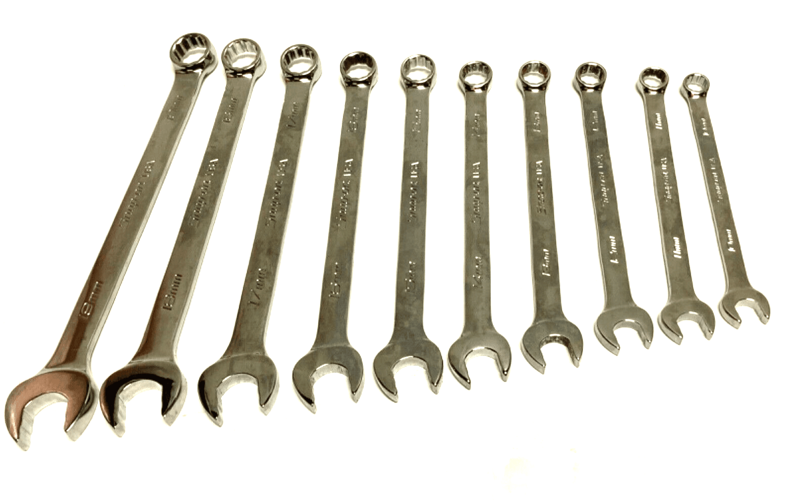Snap-on 10pc Metric Flank Drive Plus Combination Wrench Set SOEXM710 2 ...