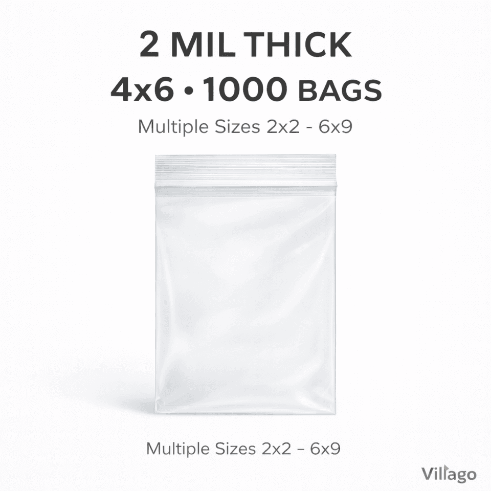 APQ Reclosable Zip Lock Poly Bags (2 Mil, 1½ x 1½ )