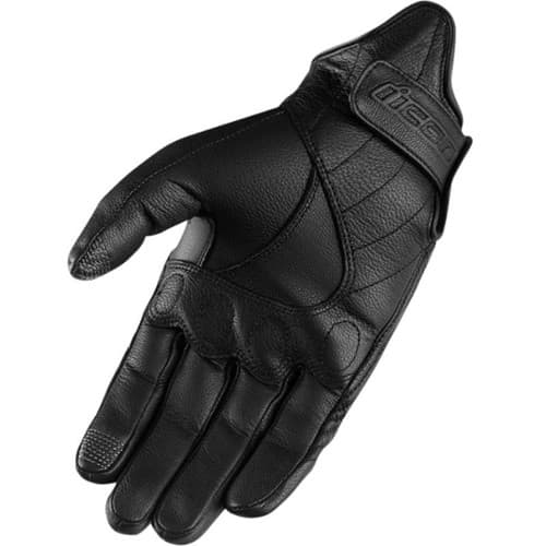 ICON Pursuit Classic Motorcycle Womens Gloves Short Cuff Knuckle Pads ...