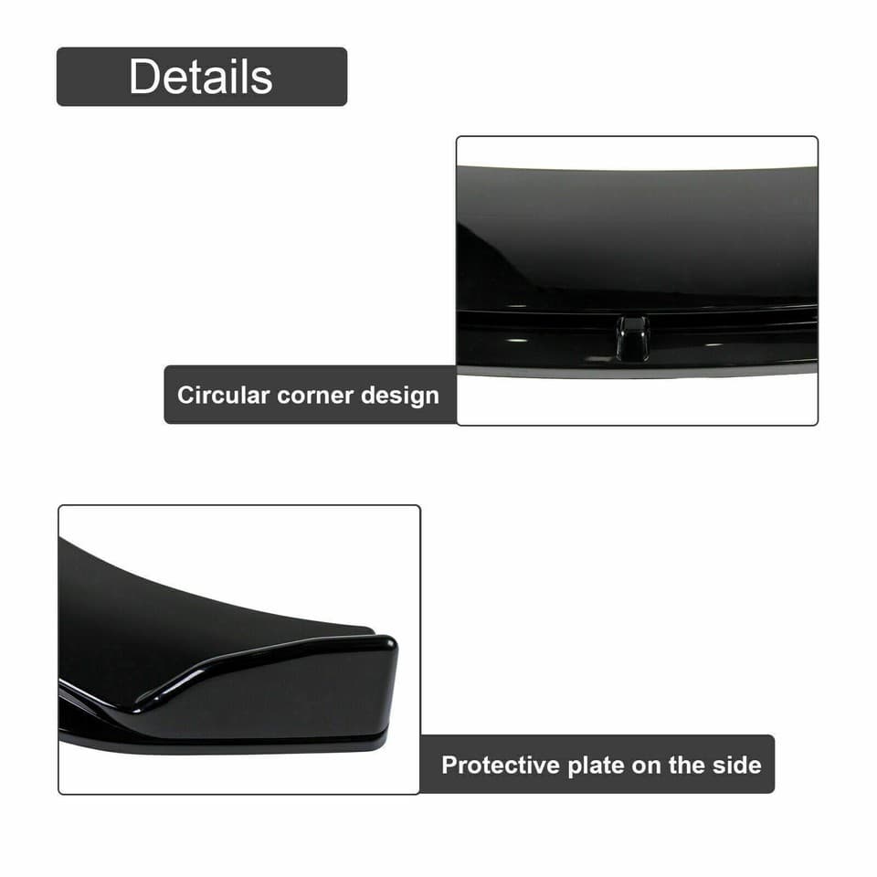 For Dodge Grand Caravan 99-20 Front Bumper Lip Splitter Spoiler Glossy ...