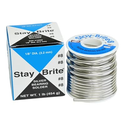 Harris SB861 Stay Brite 8 Silver Bearing Solder 1/8" x 1 lb. Spool ...