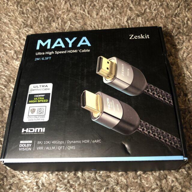 Zeskit Maya 8k/10k 48gbps Certified Ultra High Speed HDMI Cable 6.5ft ...