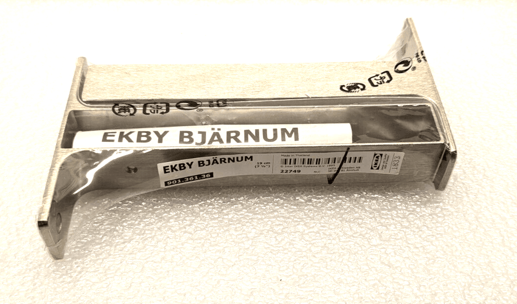 IKEA EKBY BJARNUM Aluminum Shelf Bracket Set of 2 28cm Model 22749 for ...