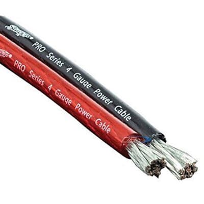 5ft Stinger 4 Gauge Tinned OFC Copper Wire Power Ground Cable (Red or ...