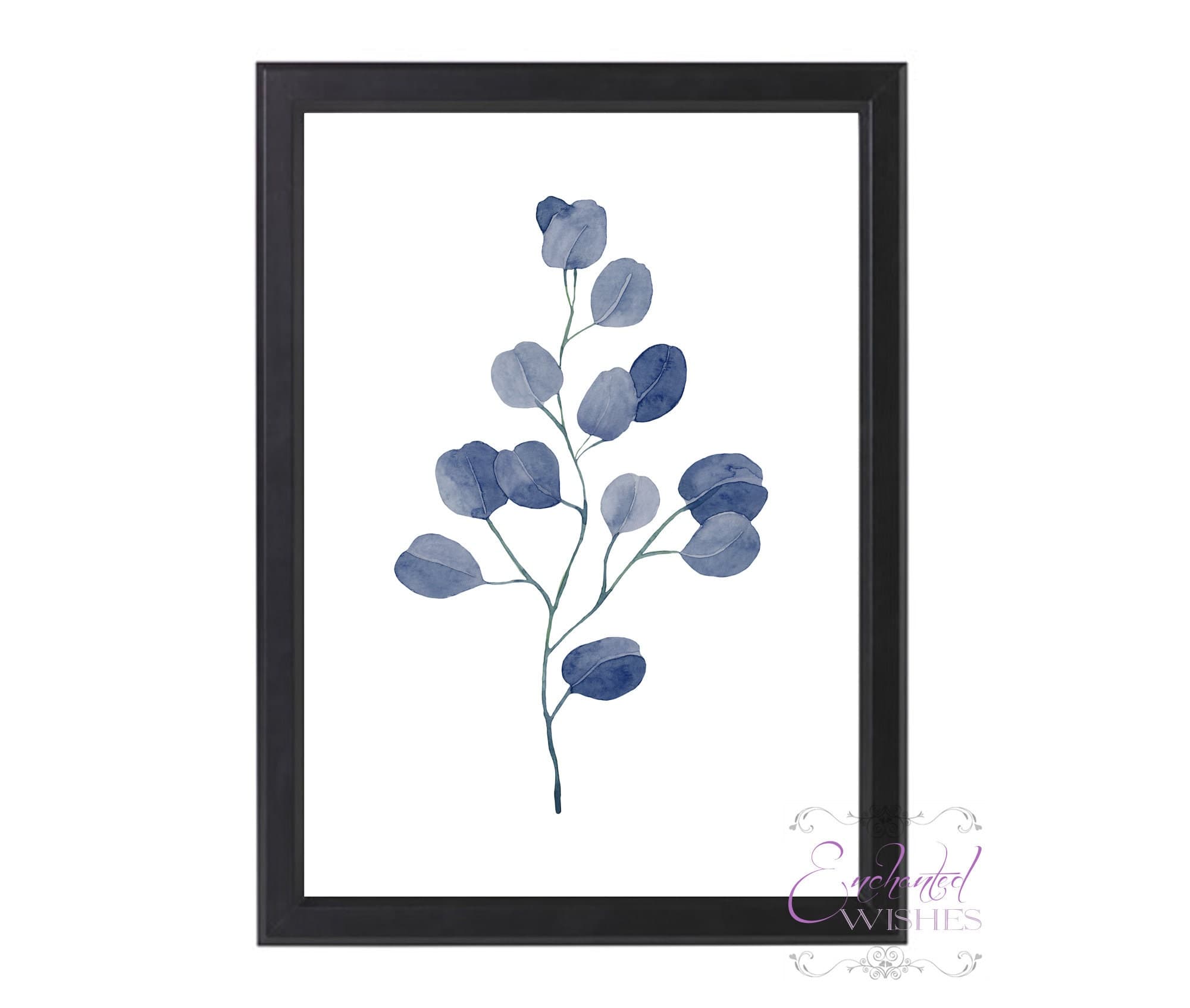 Indigo Botanical Prints Set of 4 Botanical Wall Art - Etsy UK