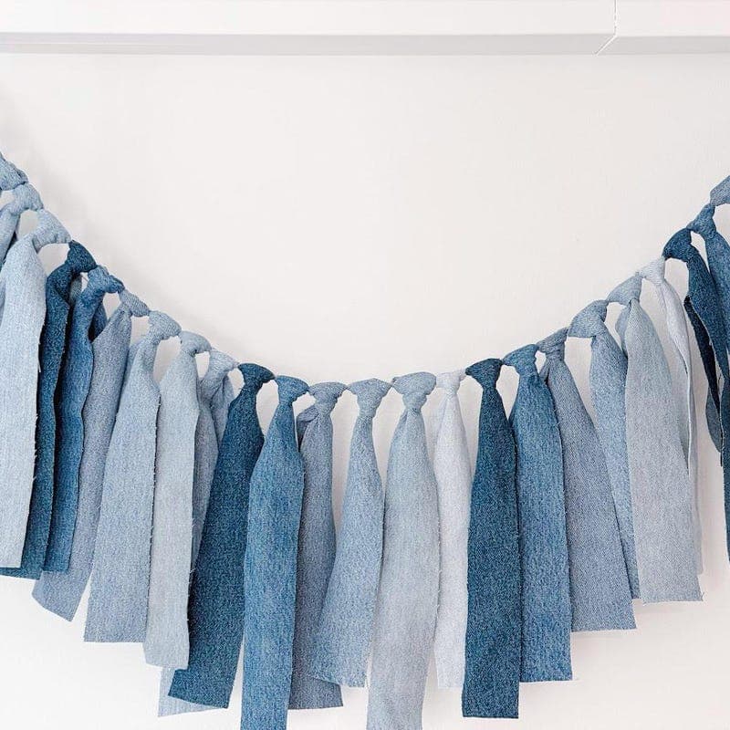 Denim Garland - Etsy