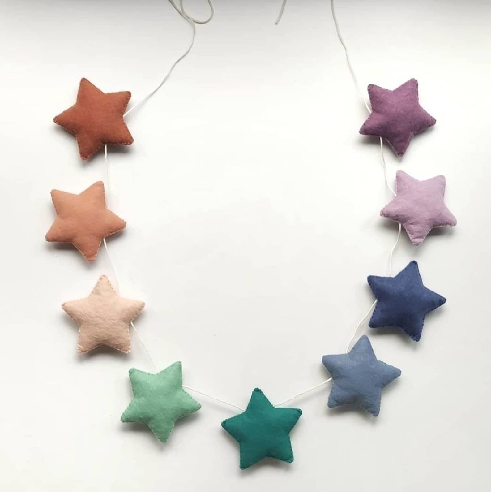 Felt Star Garland Star Garland Nursery Decor Kids Room Decor Natural ...