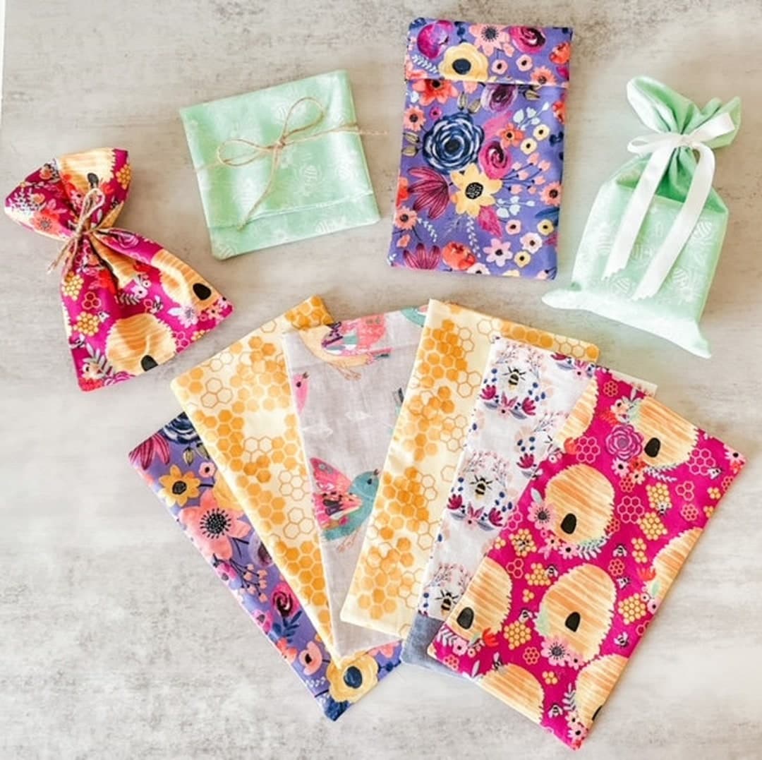 Indigo Reusable Fabric Gift Pouches