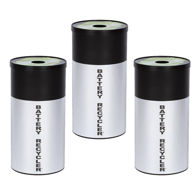 Two BATTERY RECYCLER® Collection Containers for All Types of Spent ...