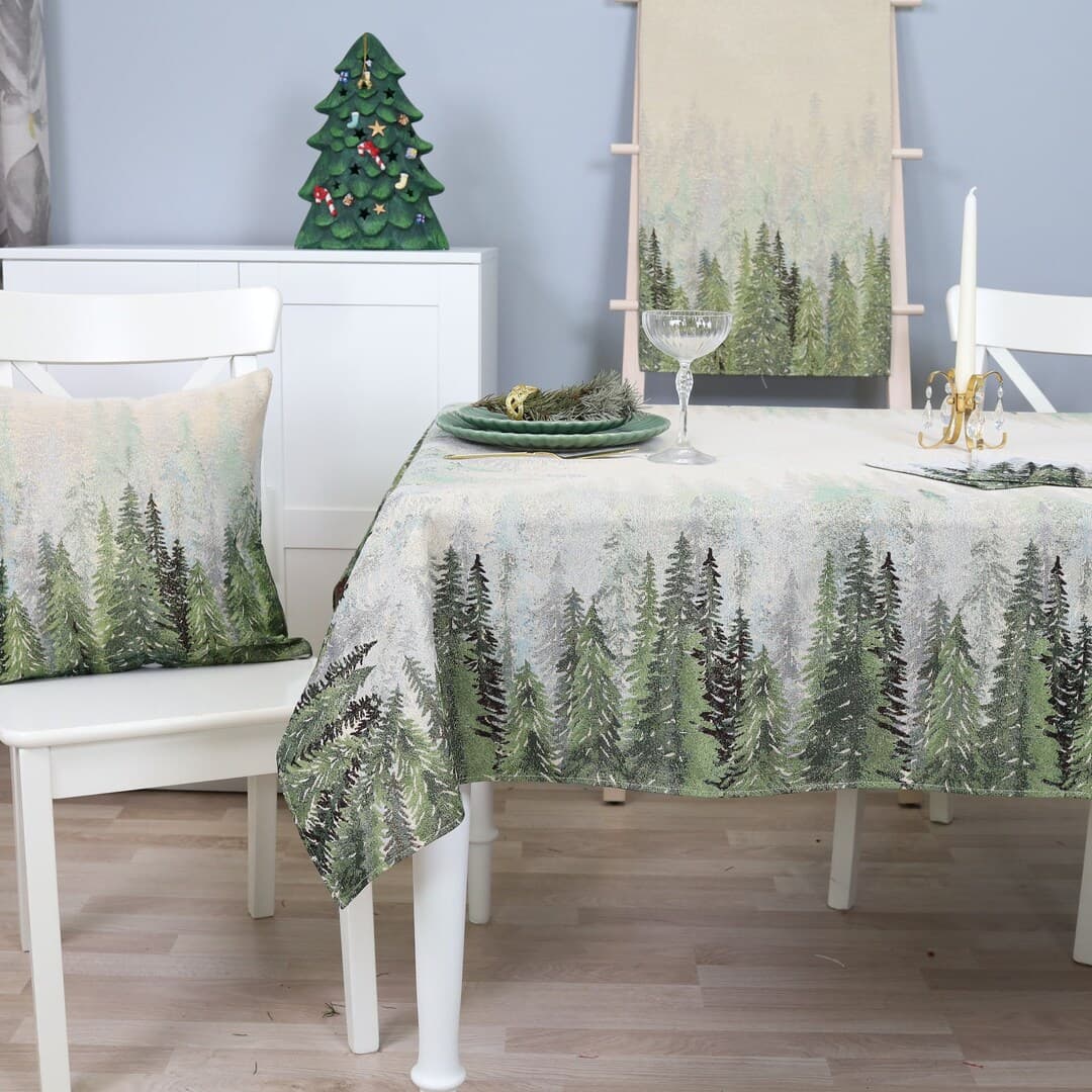Christmas Tablecloth Forest | Table Cover | Modern Home Decor ...