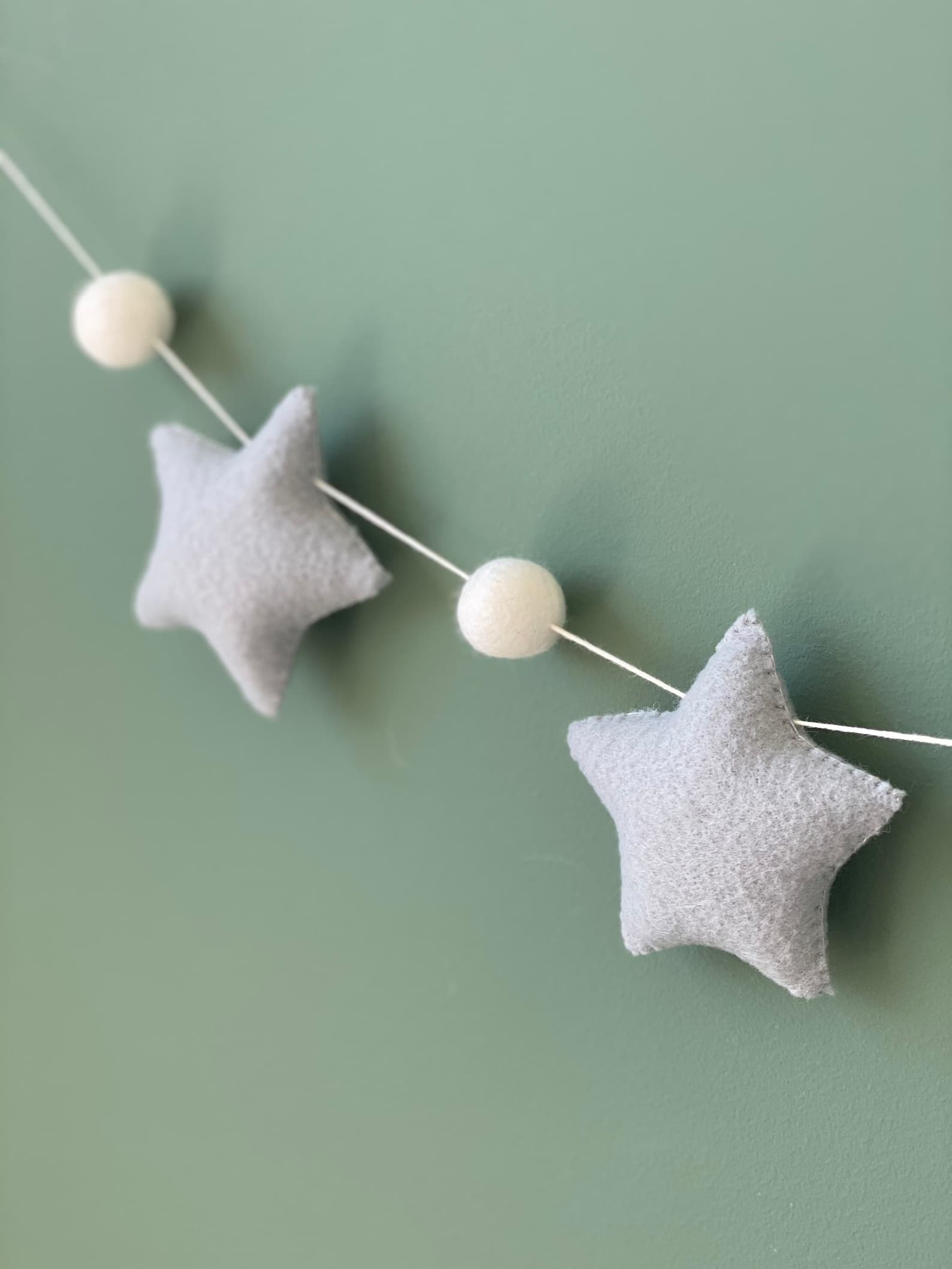 Felt Star Garland Felt Garland Felt Star Banner Nursery - Etsy