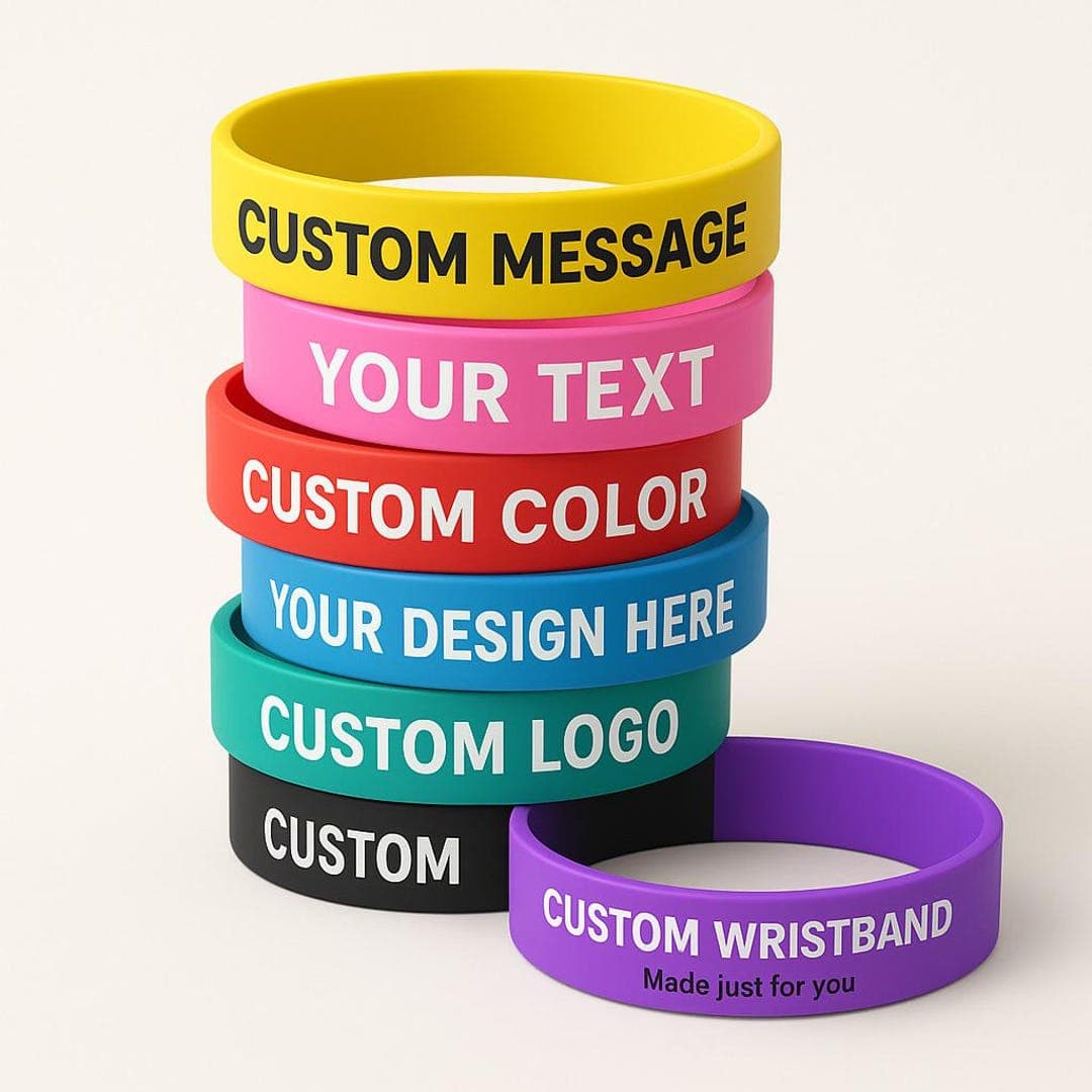 Custom Silicone Wristbands Bulk, Personalized Rubber Bracelets, Event ...