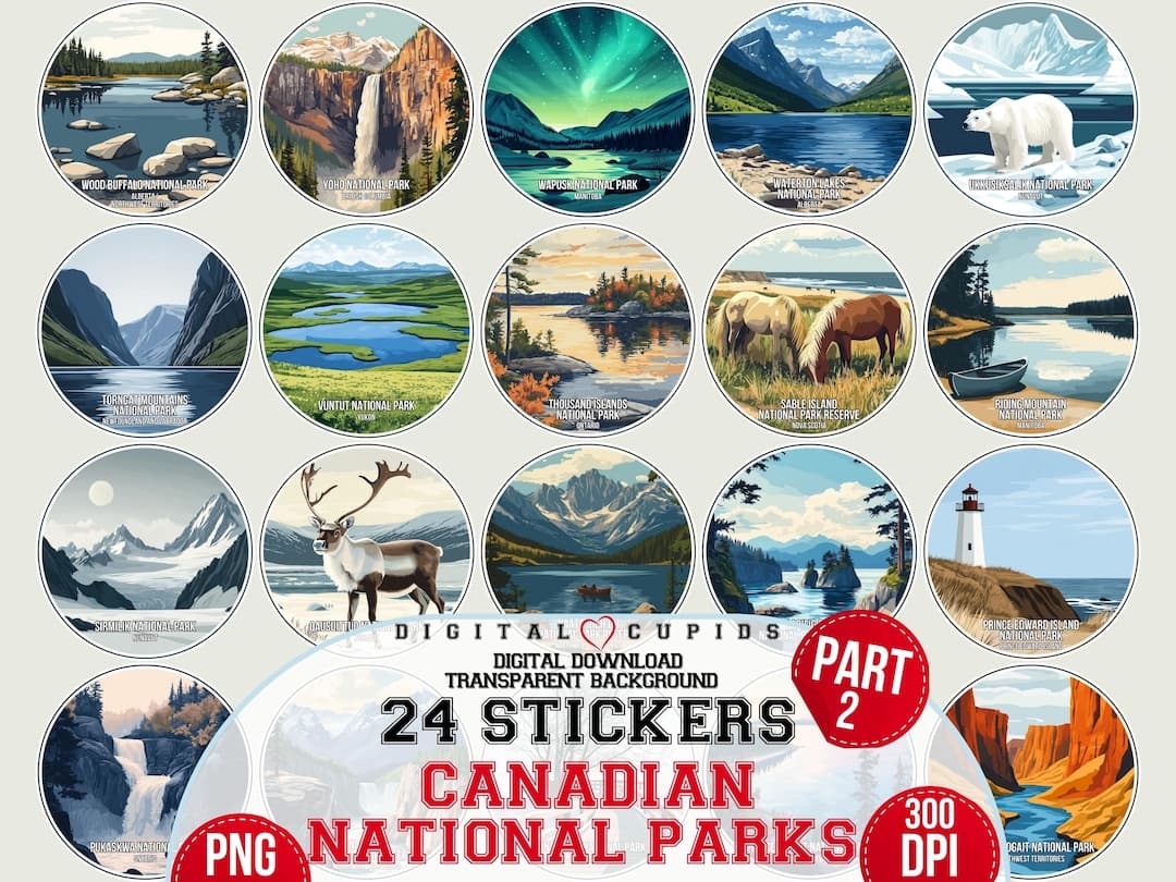 Canadian National Parks Collection: Part 2 I PNG Stickers, Canadian ...