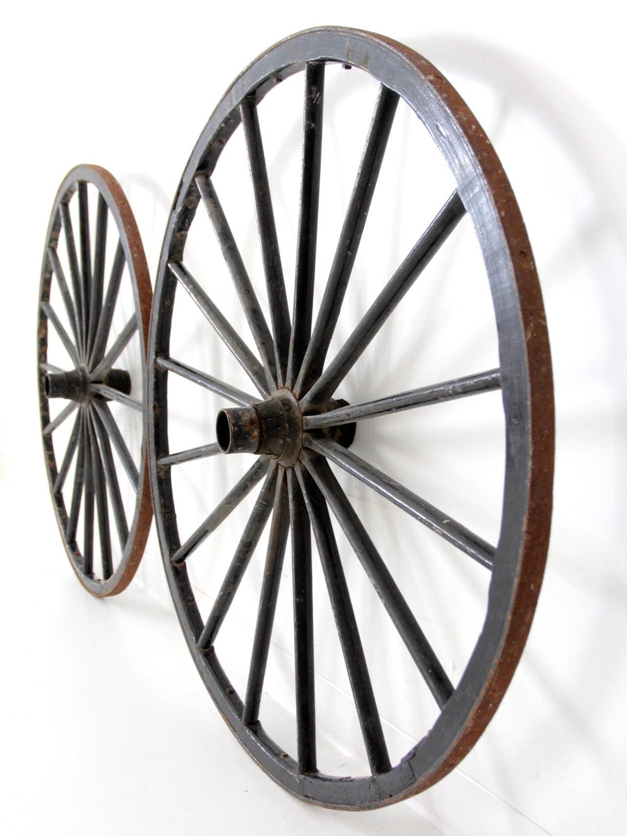 Antique Wooden Spoke Wheels 350mm 14in Vintage Steering Wheel Assembly