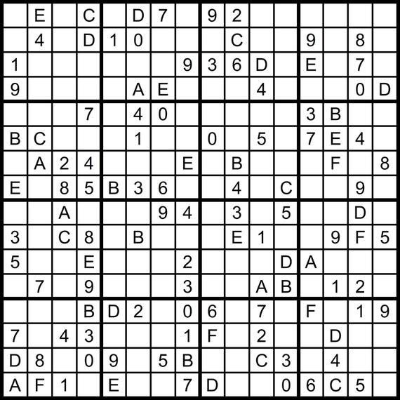 Wie schön Nickel Engagement sudoku a imprimer 16x16 gratuit Jung ...