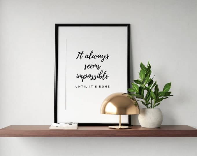 Inspirational Wall Art Print | Digital Download | Motivational Quote ...