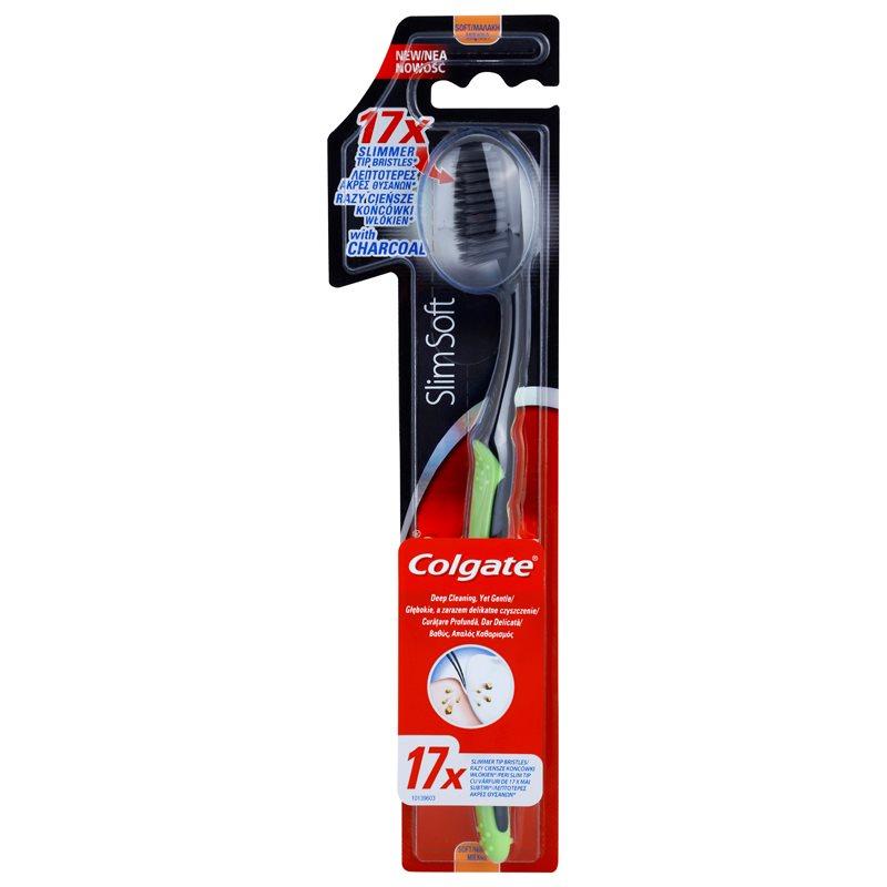 Colgate Slim Soft Charcoal, brosse à dents au charbon actif soft ...