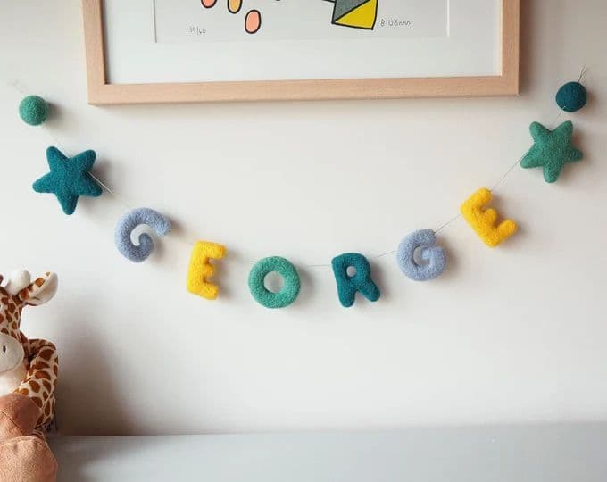 Felt Garlands | Etsy UK | Felt garland, Felt name banner, Handmade felt