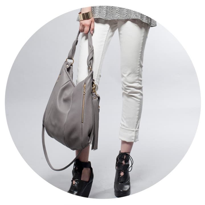 OPELLE Lotus Bag | Bags, Grey leather handbags, My style