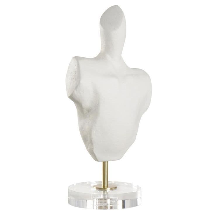 Ura Modern Classic Matte White Composite Decorative Sculpture | Bust ...