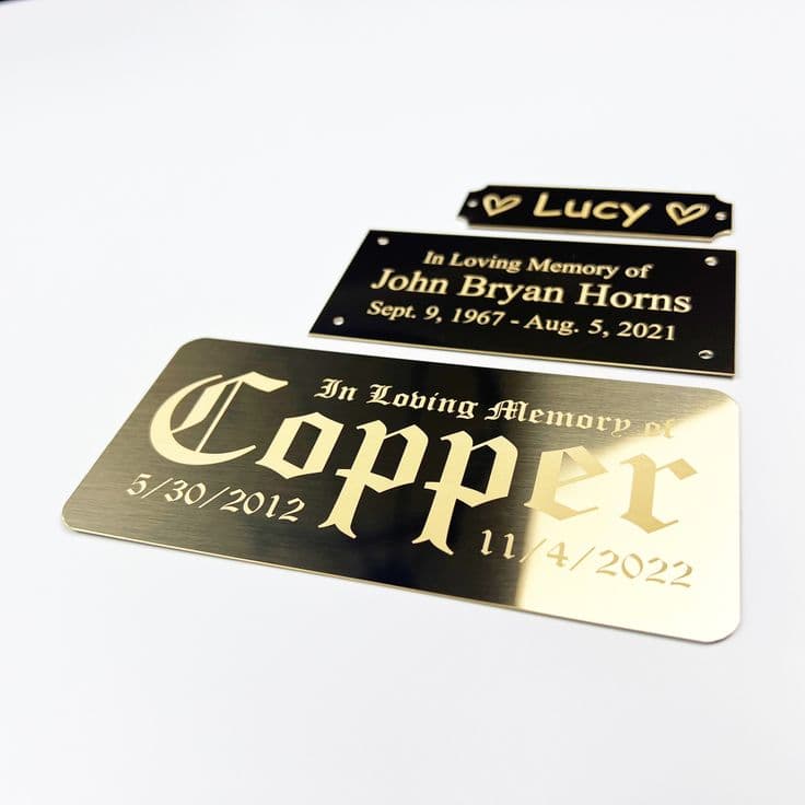 Bright Brass Engraved Plate Engraving Customized Metal Name Plate ...