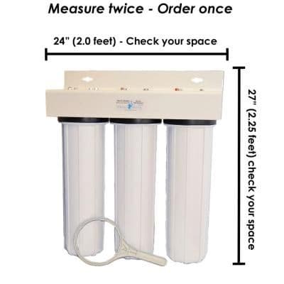 Home Master HMF3SdgFeC 3-stage, Whole House Well Filter, 15gpm, 4-layer ...