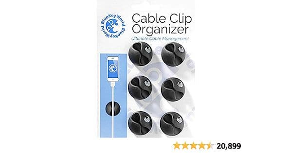 Cable Clips Management System by Blue Key World - Organize Your Cords ...