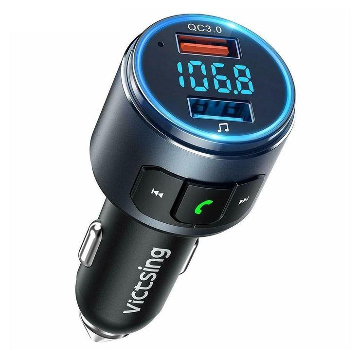 VicTsing Upgraded V5.0 Bluetooth FM Transmitter Radio Adapter Car ...