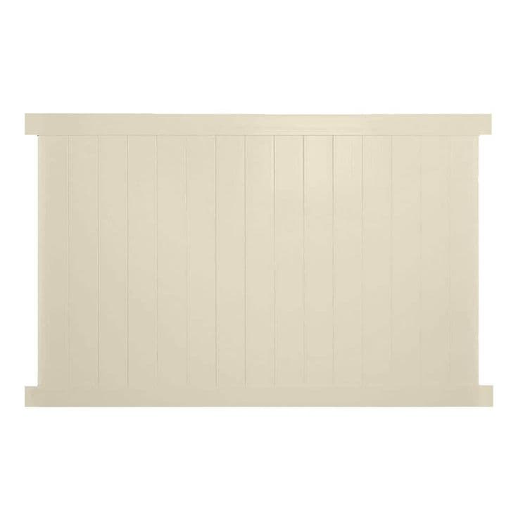 Weatherables Monroe 6 ft. H x 8 ft. W Beige Vinyl Privacy Fence Panel ...
