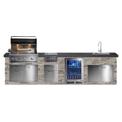 BBQGuys Signature 12ft Luxury Outdoor Kitchen w/ Lynx Professional 36 ...