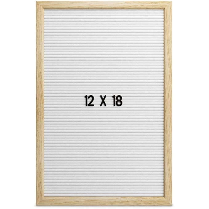 Felt Like Sharing White Felt Letter Board 12x18 Oak Frame