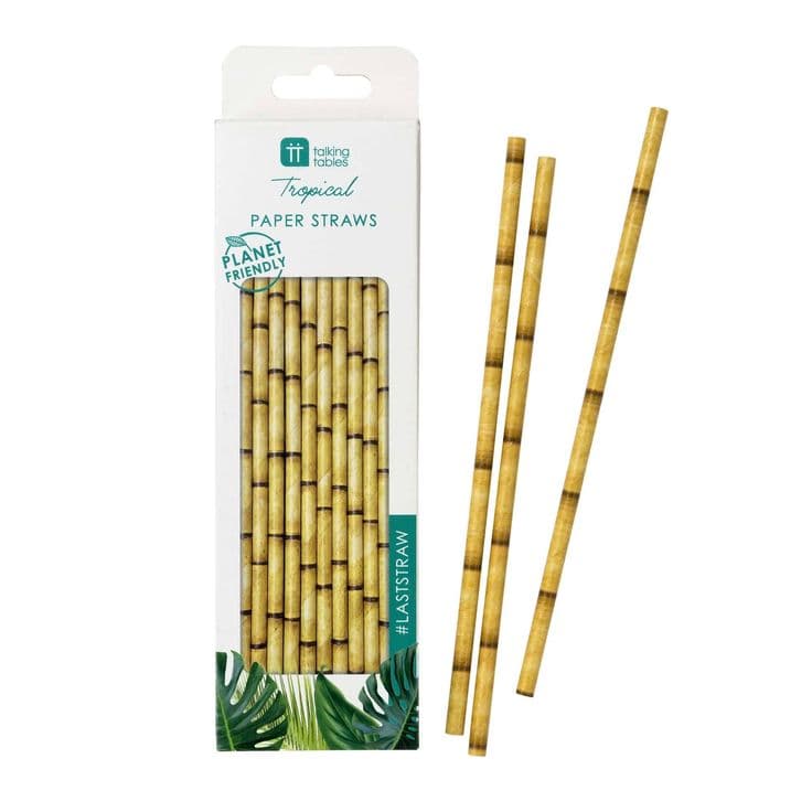 Fiesta Bamboo Paper Straws | Paper straws, Jungle party supplies ...